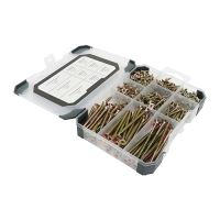 Timco Mixed Tray Woodscrews Yellow 340 Pieces