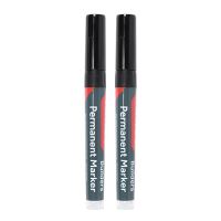 Timco | Builders Permanent Markers - Chisel & Fine Tip - Black | 2 Pack