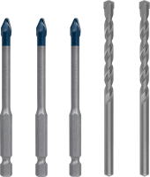 Bosch EXPERT HEX-9 HardCeramic Drill Bit Mixed Set 6 mm 5-pc