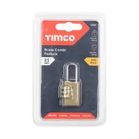 Timco Brass Combi Padlock 21mm