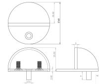 Oval Floor Mounted Door Stop | Satin Stainless Steel