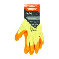 Timco Eco-Grip Gloves Crinkle Latex Coated Polycotton