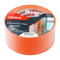 Timco | High Strength PVC Builder's Tape Orange | 33mtr x 50mm