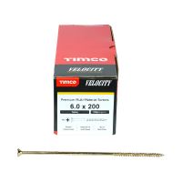 Timco Velocity Premium Multi-Use Screws  PZ Yellow Double Countersunk Box