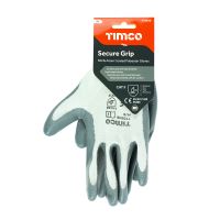 Timco Secure Grip Gloves Smooth Nitrile Foam Coated Polyester