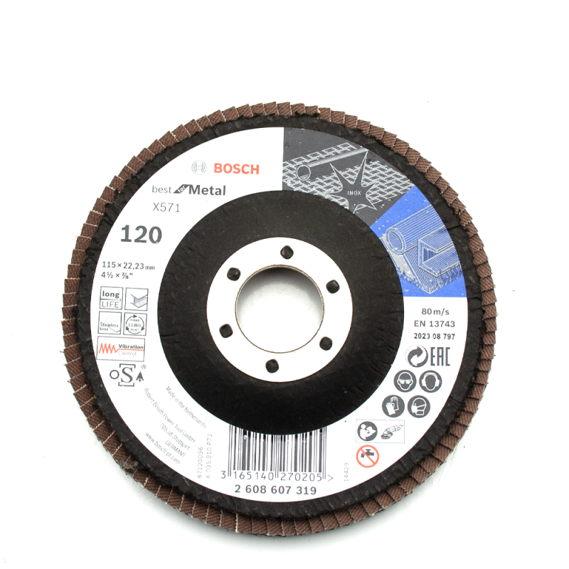 Bosch Professional Flap Disc Best for Metal 115MMx22.23MM