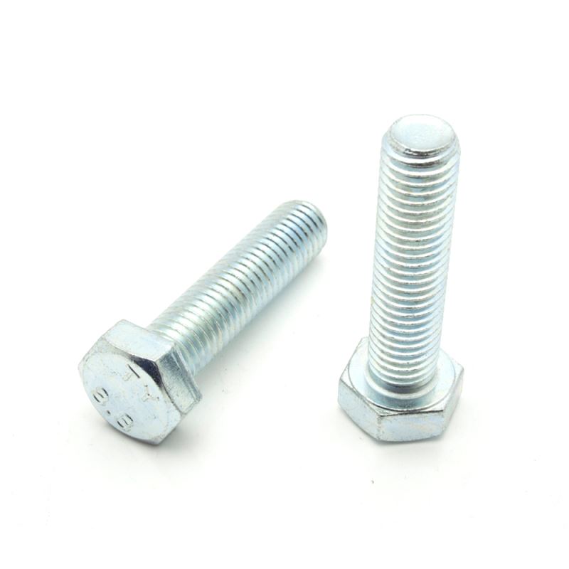 M6 HEXAGON SET SCREWS CHOOSE BOLTS NUTS OR WASHERS HIGH TENSILE 8.8 ZINC PLATE 